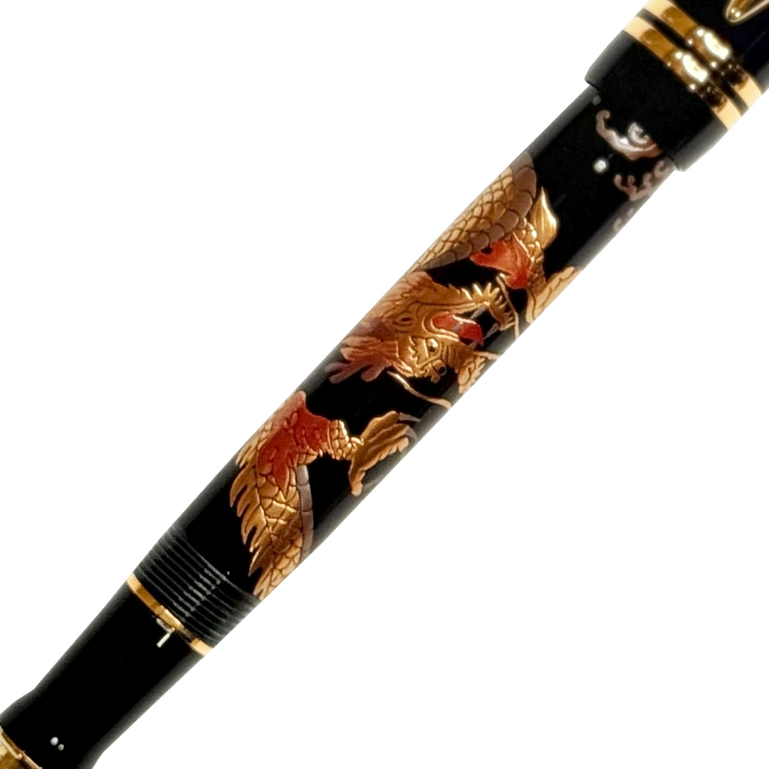 Parker Duofold Golden Dragon Makie Fountain Pen - Medium Nib (FPD 2024) — with packaging