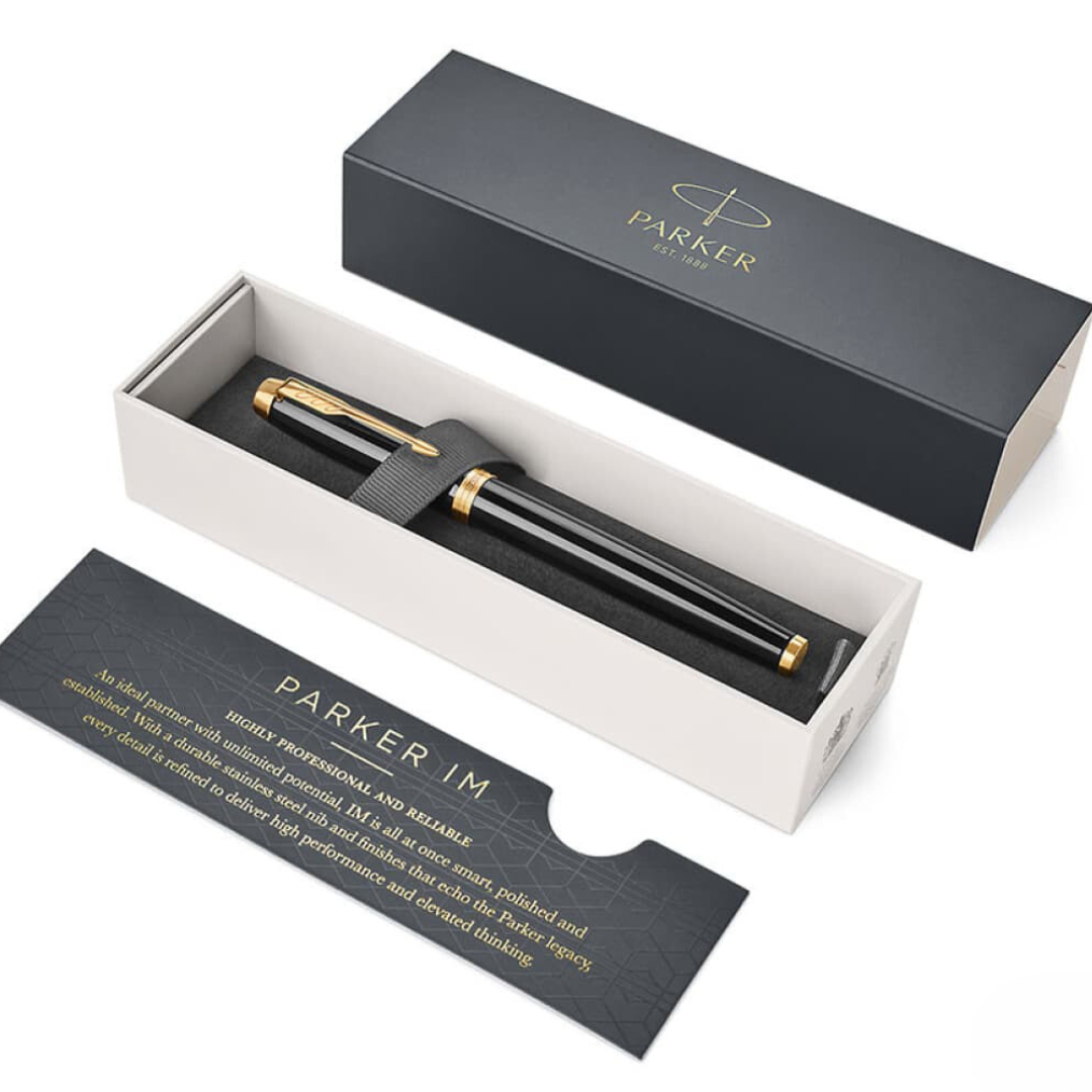 Parker IM Black GT Rollerball Pen — Parker rollerball pen — fluid gel ink writing instrument, at Cityluxe Singapore