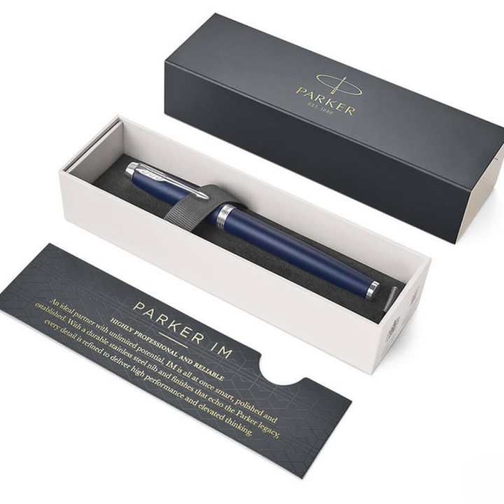 Parker IM Blue CT Rollerball Pen — Parker rollerball pen — fluid gel ink writing instrument, at Cityluxe Singapore