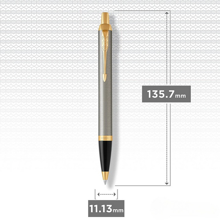 Parker IM Brushed Metal GT Ballpoint Pen — Parker ballpoint pen — reliable smooth-writing everyday pen, at Cityluxe Singapore