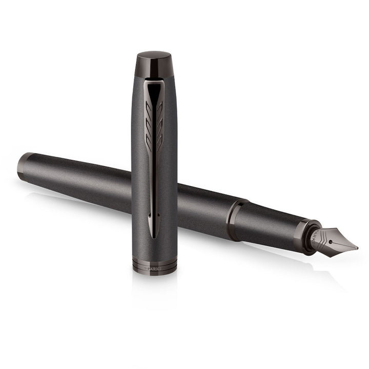 Parker IM PROFESSIONAL Fountain Pen in Monochrome Titanium — Parker fountain pen — precision nib writing instrument, at Cityluxe Singapore stationery store