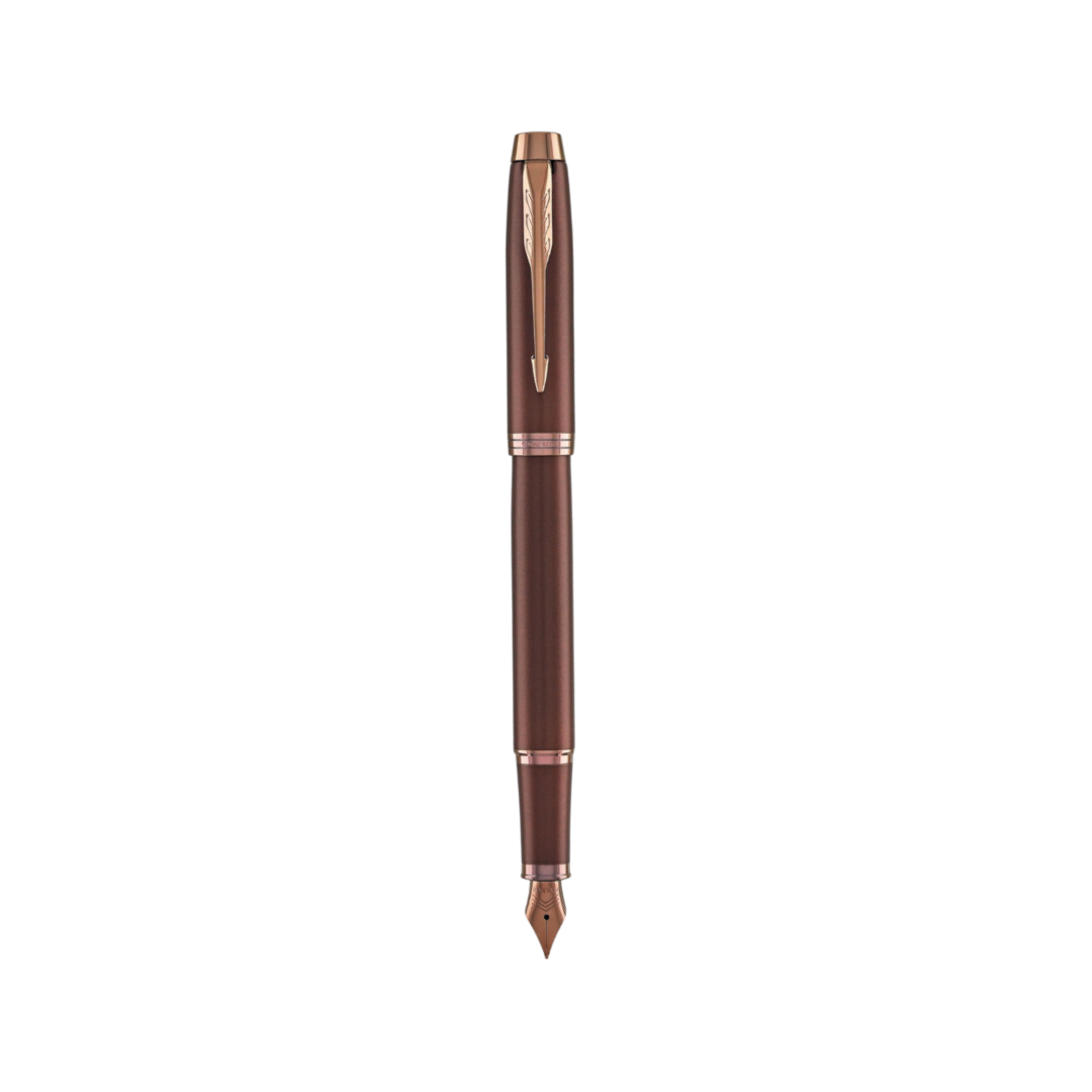 Parker IM PROFESSIONAL Fountain Pen - Monochrome Burgundy — flat lay