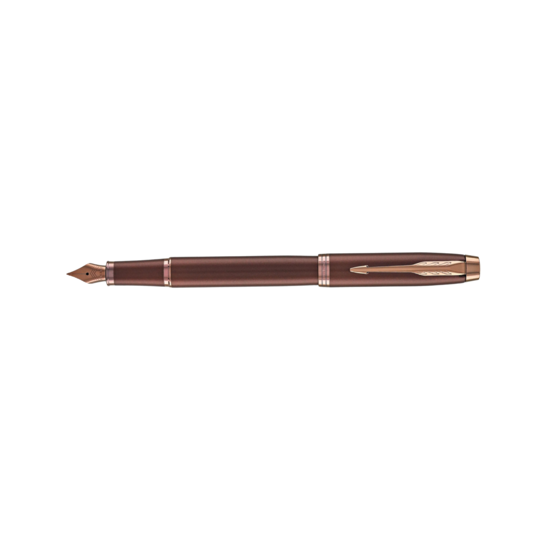 Parker IM PROFESSIONAL Fountain Pen - Monochrome Burgundy — flat lay
