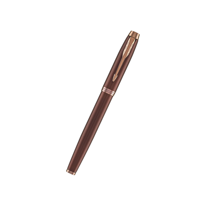 Parker IM PROFESSIONAL Fountain Pen - Monochrome Burgundy — writing at an angle