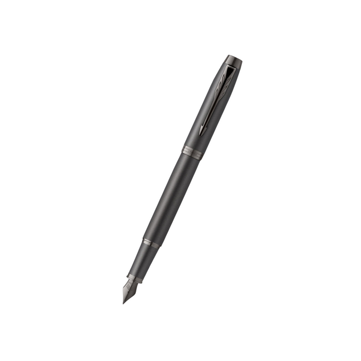 Parker IM PROFESSIONAL Fountain Pen in Monochrome Titanium — Parker fountain pen — precision nib writing instrument, at Cityluxe Singapore stationery store