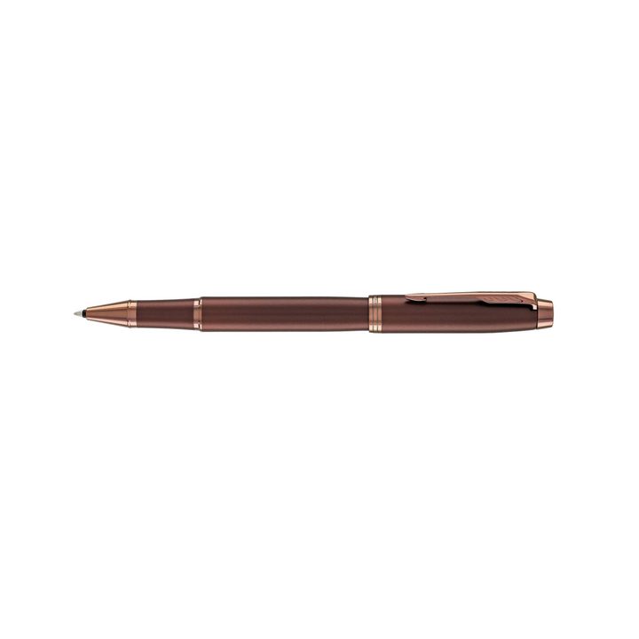 Parker IM PROFESSIONAL Rollerball Pen Monochrome Burgundy — flat lay
