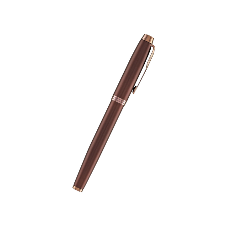 Parker IM PROFESSIONAL Rollerball Pen Monochrome Burgundy — writing at an angle
