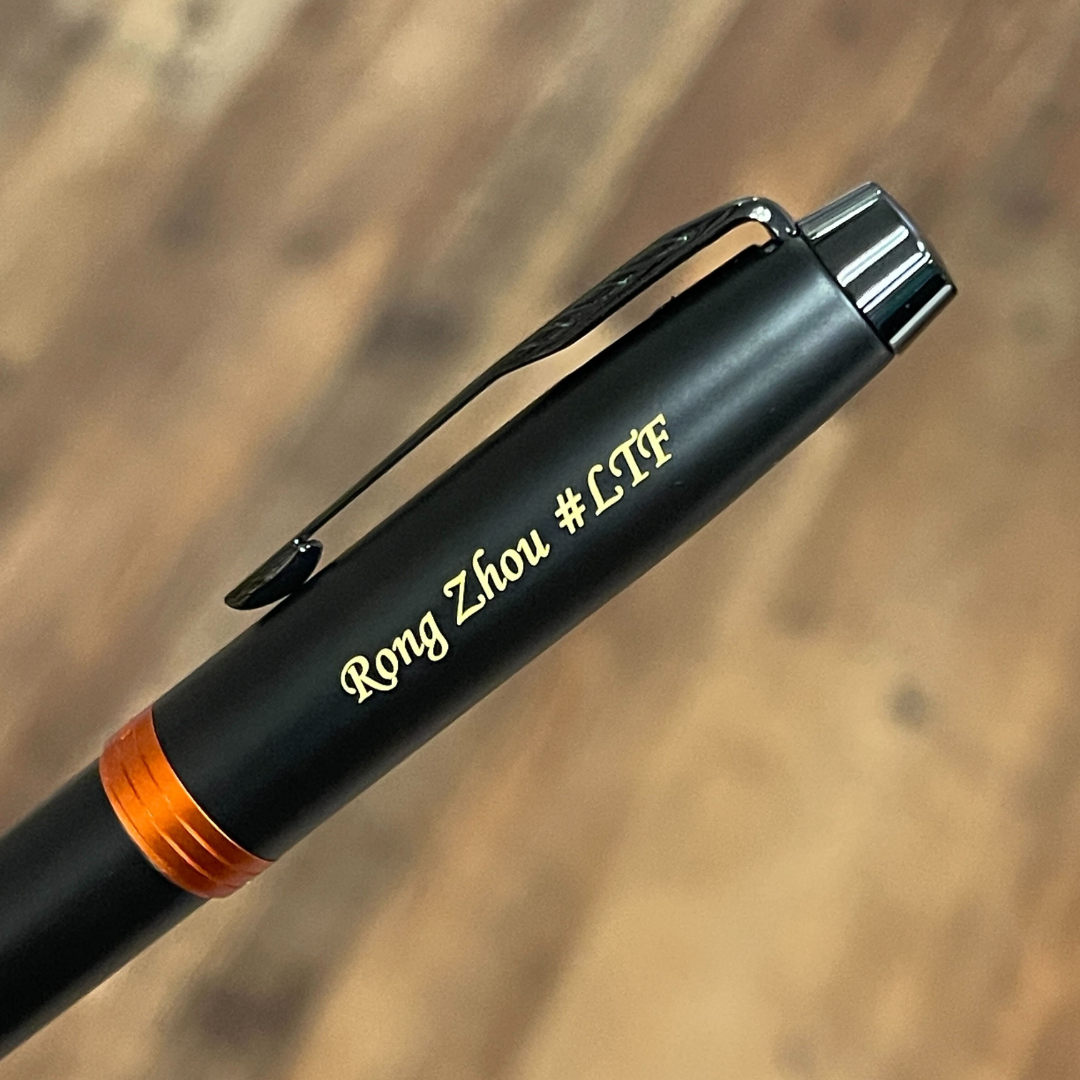 Parker IM PROFESSIONALS Vibrant Ring BT - Rollerball Pen Flame Orange — flat lay