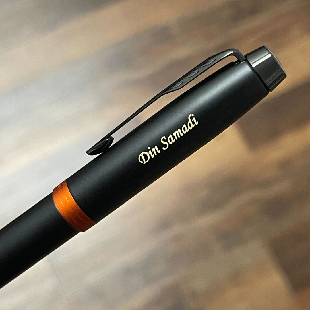 Parker IM PROFESSIONALS Vibrant Ring BT - Rollerball Pen Flame Orange — flat lay
