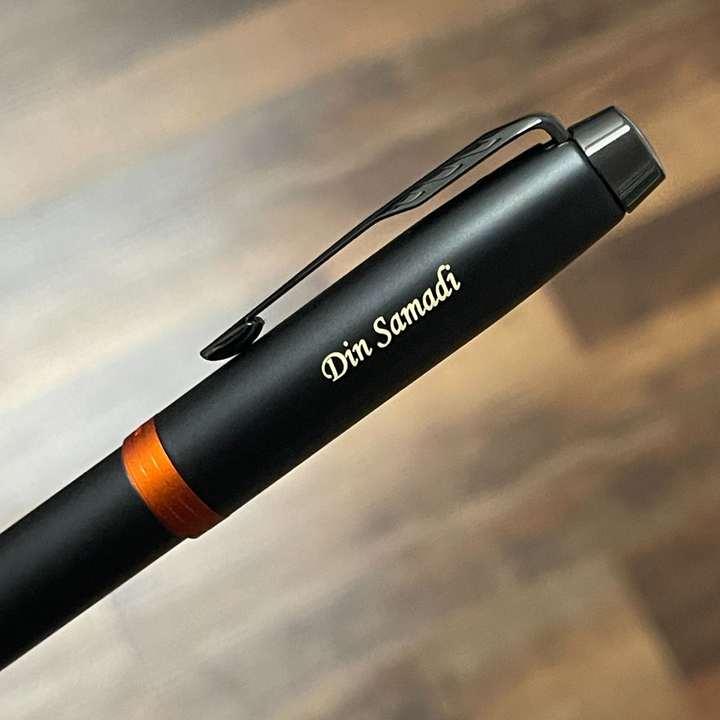 Parker IM PROFESSIONALS Vibrant Ring BT - Rollerball Pen Flame Orange — flat lay