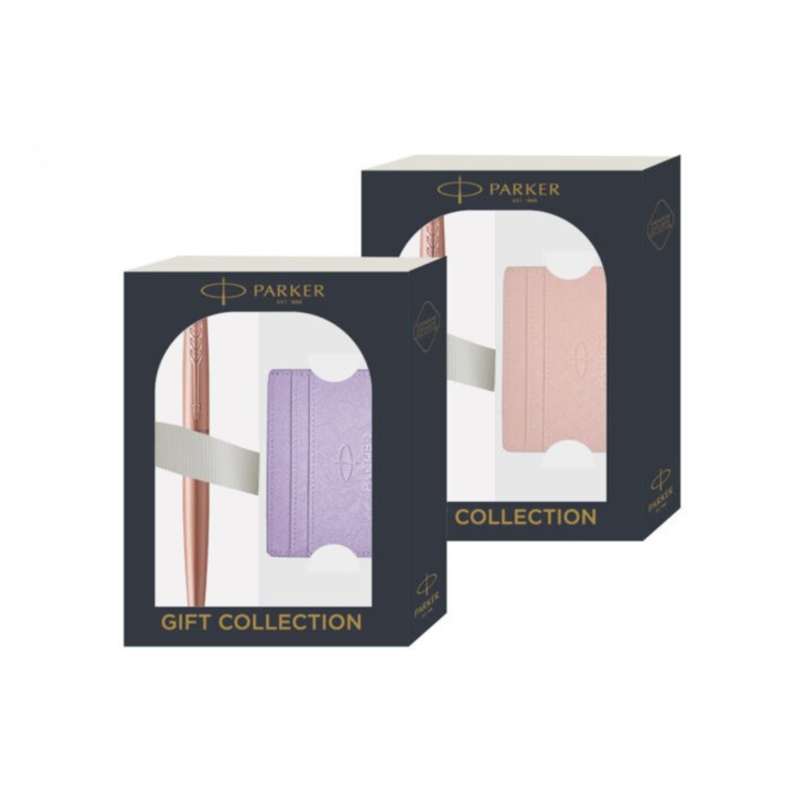 Parker Giftset Jotter XL Pink Gold PGT BP with Card Case in Lilac OR Pink | Ballpoint Pen — capped
