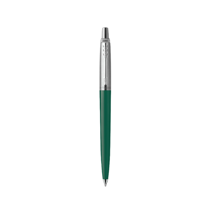Parker Jotter Originals Ballpoint Pen - Forest Green — uncapped with cap posted