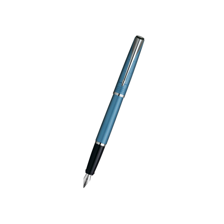 Parker Latitude Slate Blue CT Fountain Pen - Medium Nib — capped