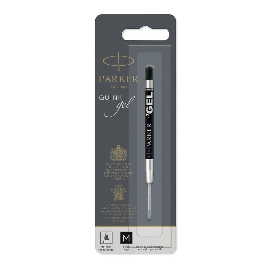 Parker Quink Gel Ballpoint Refill Medium 0.7mm - Black — capped