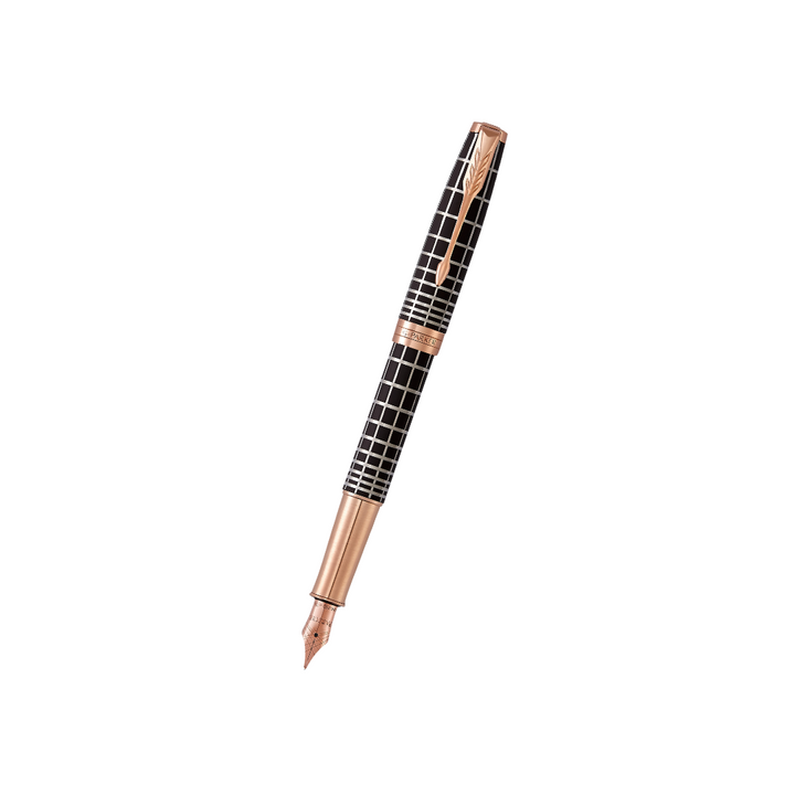 Parker Sonnet Brown Rubber PGT Fountain Pen - Medium — capped
