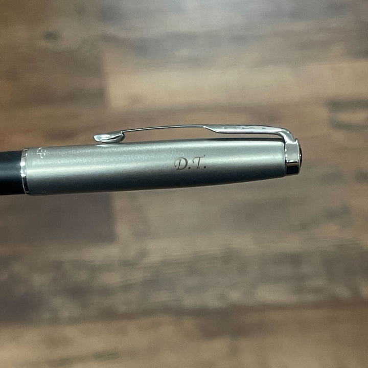 Parker Sonnet Essential SB CT Ballpoint Pen Black — writing at an angle