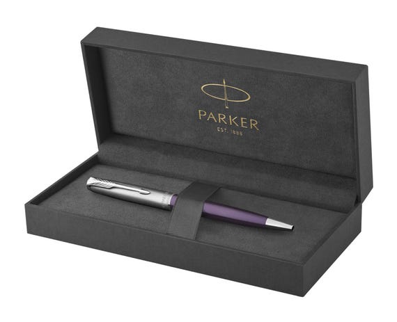 Parker Sonnet Essential SB CT Ballpoint Pen Violet — engraving example