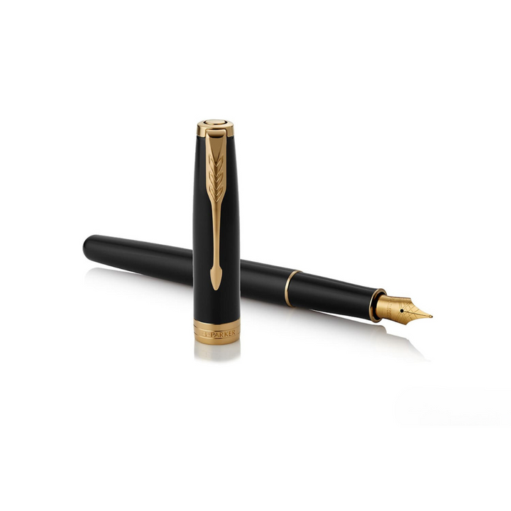 Parker Sonnet Lacquer Black GT Fountain Pen — Parker fountain pen — precision nib writing instrument, at Cityluxe Singapore stationery store