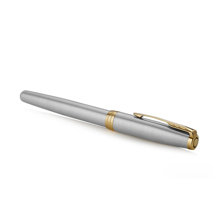 Parker Sonnet Stainless Steel GT Fountain Pen — Parker fountain pen — precision nib writing instrument, at Cityluxe Singapore stationery store