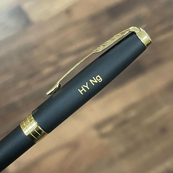 Parker Sonnet Matte Black GT Ballpoint Pen — Parker ballpoint pen — reliable smooth-writing everyday pen, at Cityluxe Singapore