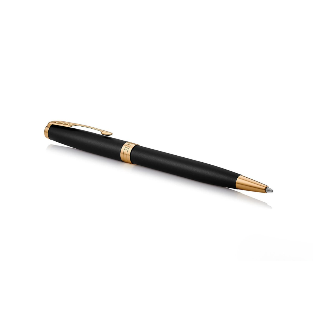 Parker Sonnet Matte Black GT Ballpoint Pen — Parker ballpoint pen — reliable smooth-writing everyday pen, at Cityluxe Singapore