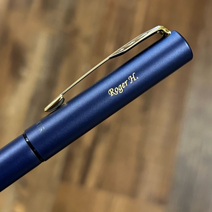 Parker Vector XL Rollerball Pen - Dark Blue with Gold Trim — engraving example