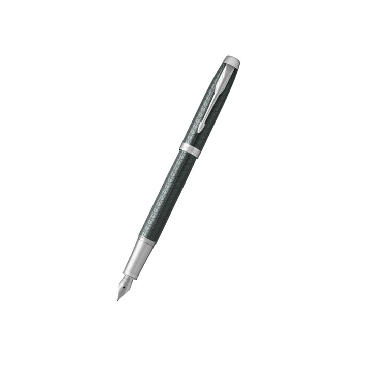 Parker IM Premium Fountain Pen - Pale Green with Chrome Trims — capped