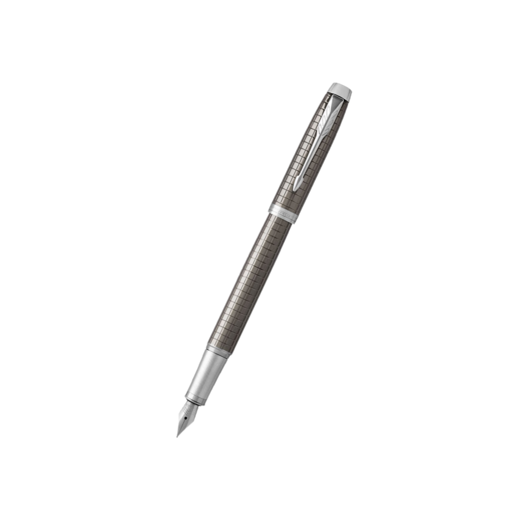 Parker IM Premium Fountain Pen - Dark Espresso with Chrome Trims — capped