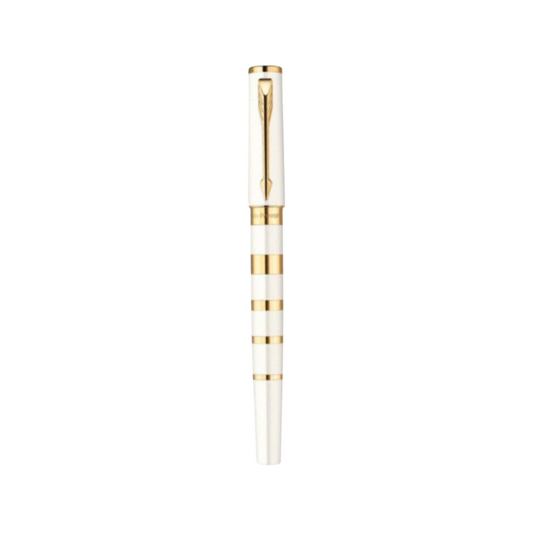 Parker Ingenuity Small Pearl &amp; Metal Gold Trim 5th Technology Pen — detail view