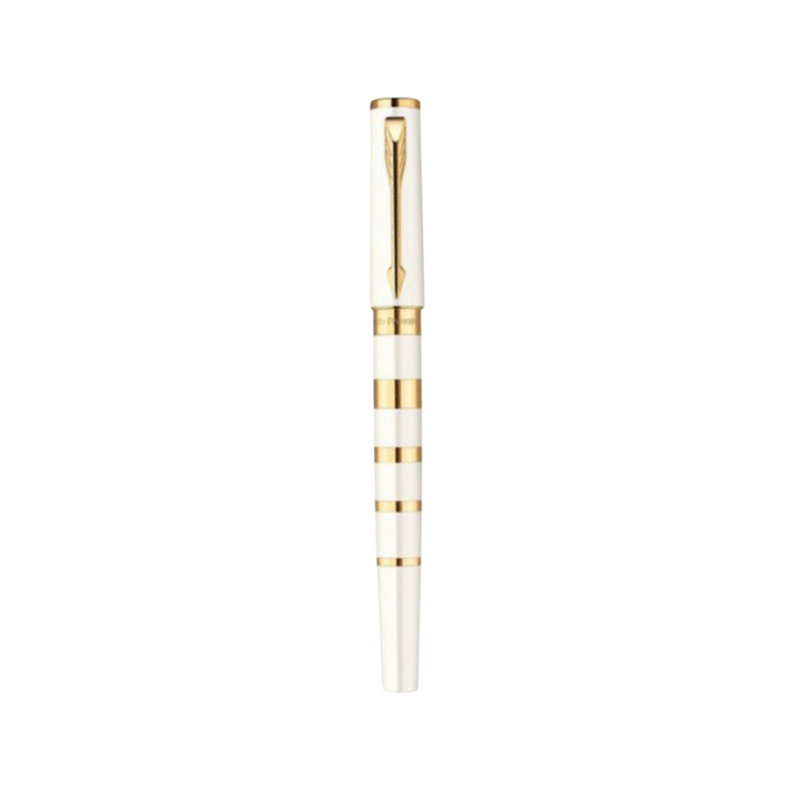 Parker Ingenuity Small Pearl &amp; Metal Gold Trim 5th Technology Pen — detail view