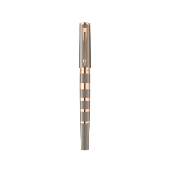 Parker Ingenuity Small Taupe &amp; Metal Pink Gold Trim 5th Technology Pen — detail view