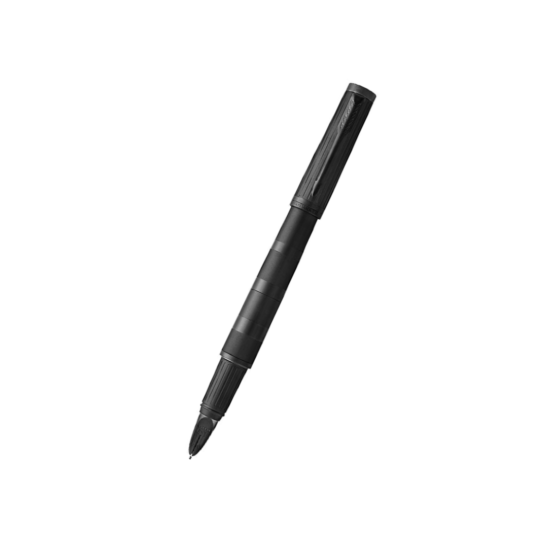 Parker Ingenuity Large Black Deluxe DP PVD 5th Technology Pen — front view