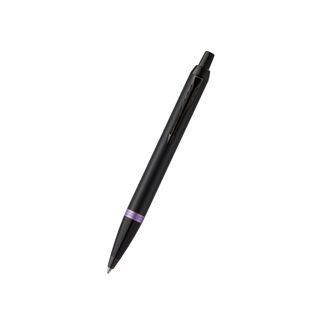 Parker IM PROFESSIONAL Vibrant Ring Ballpoint Pen Amethyst Purple — capped