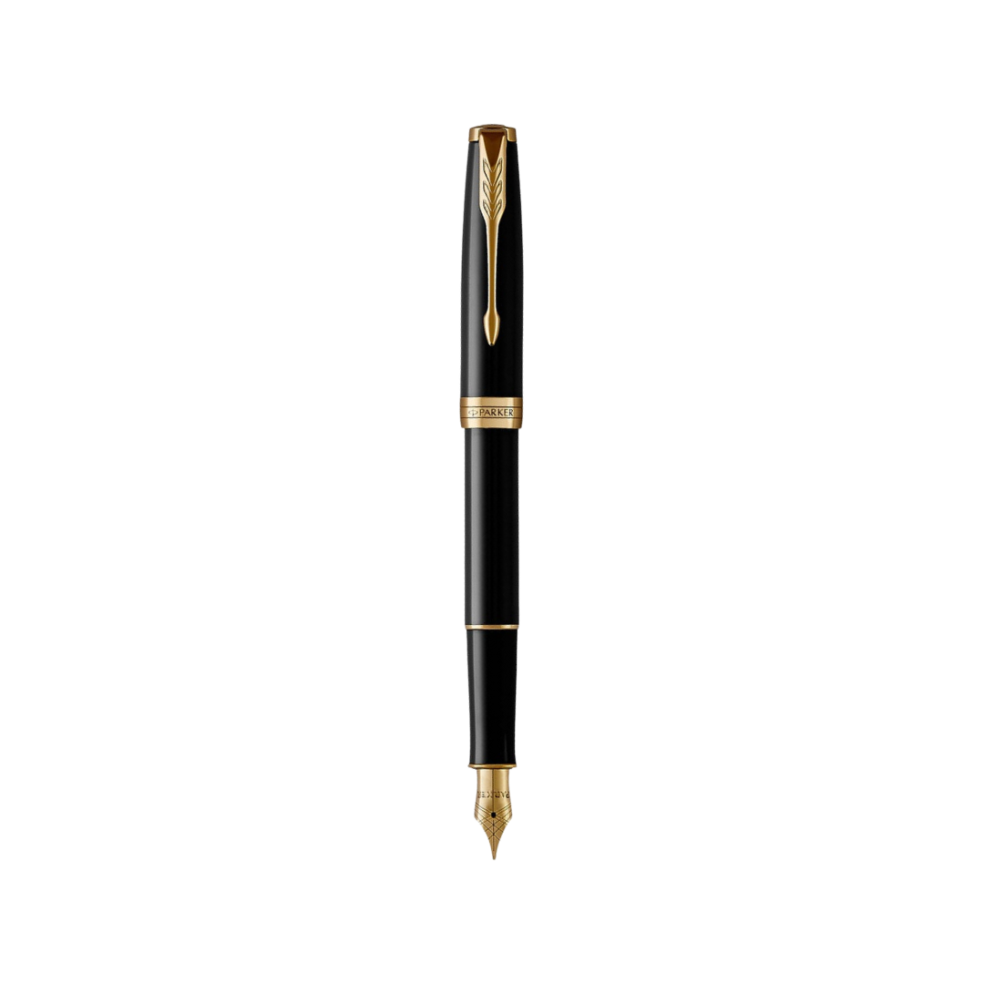 Parker Sonnet Lacquer Black GT Fountain Pen — Parker fountain pen — precision nib writing instrument, at Cityluxe Singapore stationery store