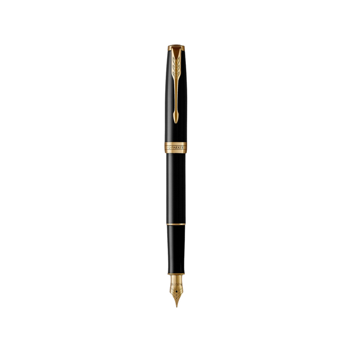 Parker Sonnet Lacquer Black GT Fountain Pen — Parker fountain pen — precision nib writing instrument, at Cityluxe Singapore stationery store