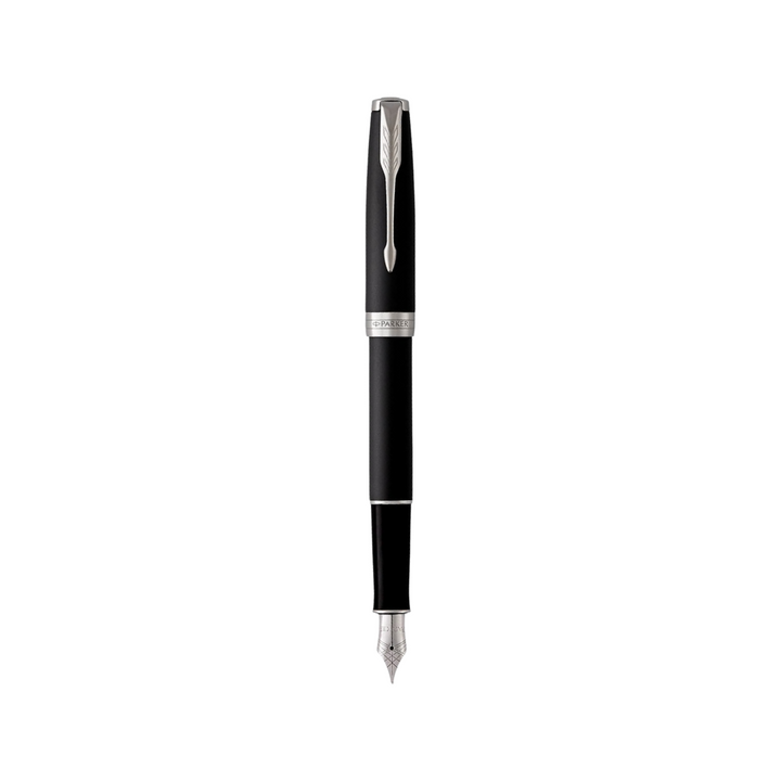 Parker Sonnet Matte Black CT Fountain Pen — Parker fountain pen — precision nib writing instrument, at Cityluxe Singapore stationery store
