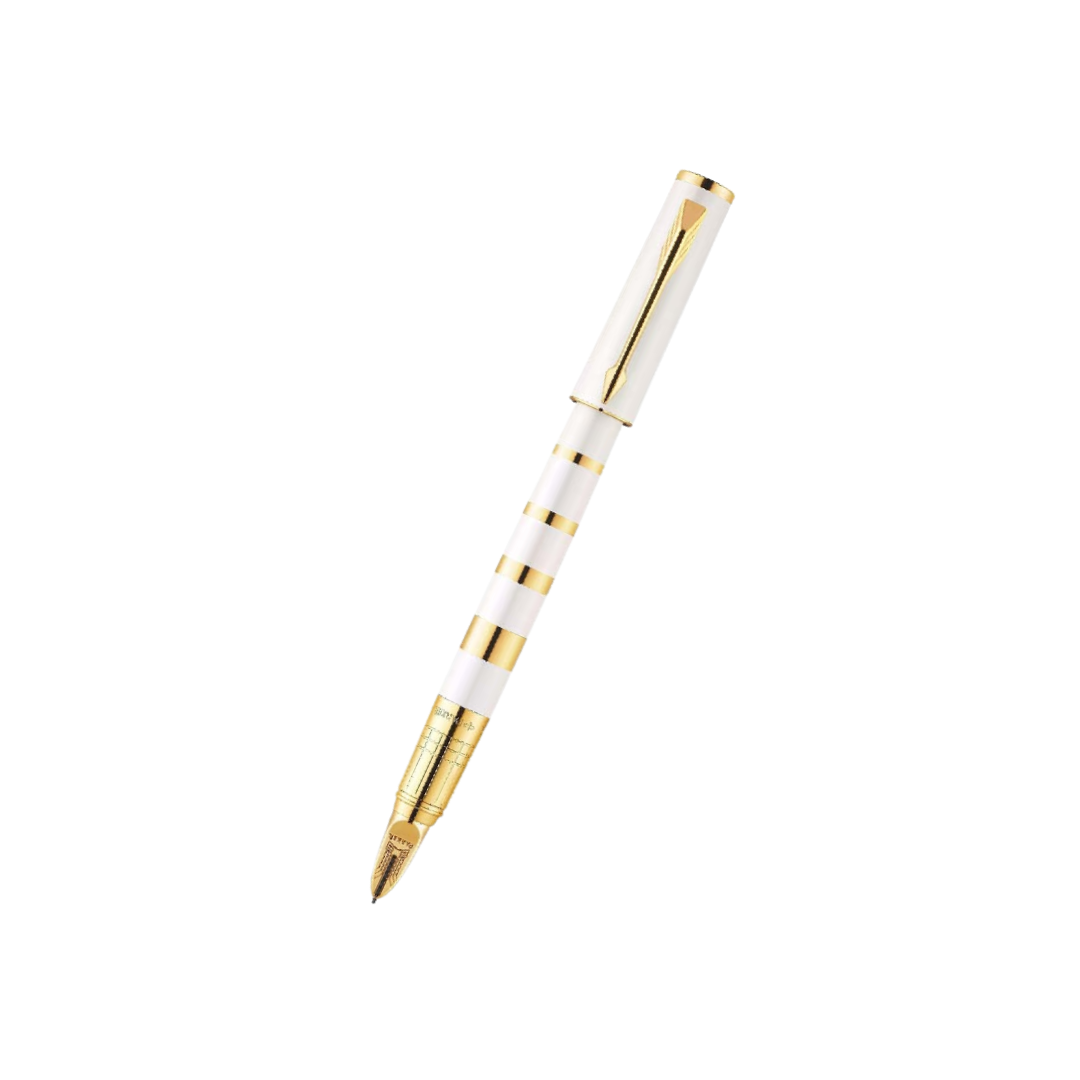 Parker Ingenuity Small Pearl & Metal Gold Trim 5th Technology Pen — front view