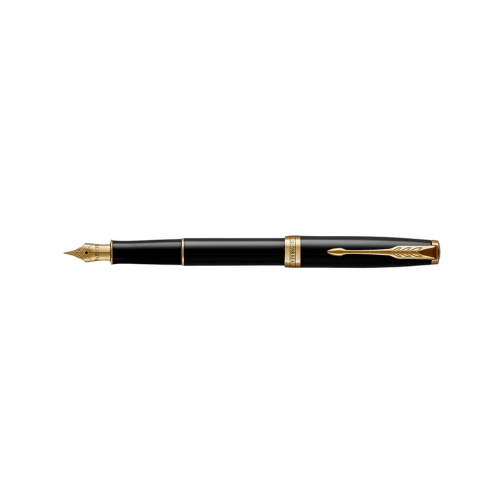 Parker Sonnet Lacquer Black GT Fountain Pen — Parker fountain pen — precision nib writing instrument, at Cityluxe Singapore stationery store