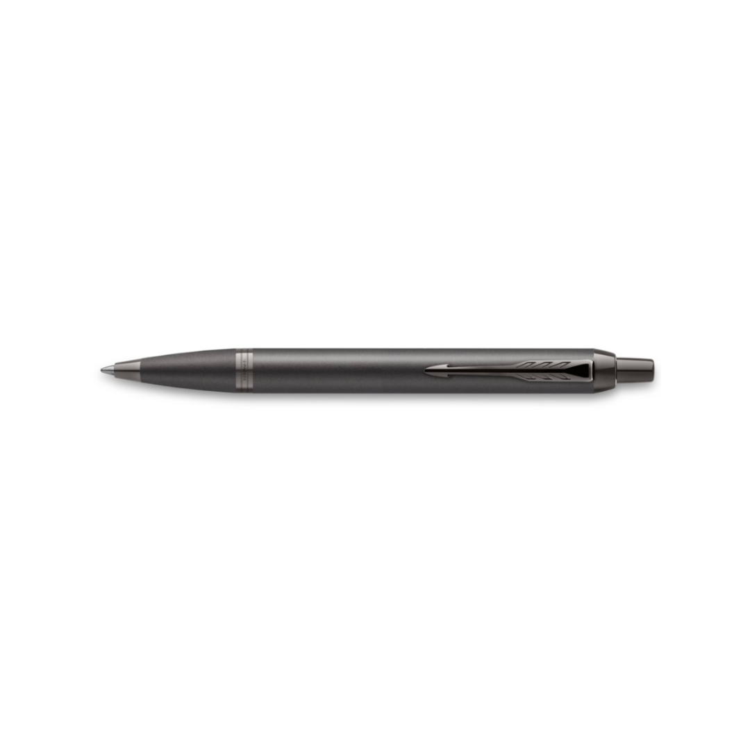 Parker IM PROFESSIONAL Ballpoint Pen - Monochrome Titanium — writing at an angle