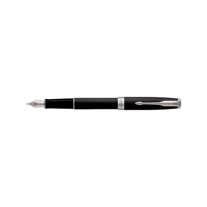 Parker Sonnet Matte Black CT Fountain Pen — Parker fountain pen — precision nib writing instrument, at Cityluxe Singapore stationery store