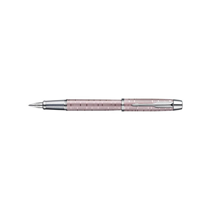 Parker IM Premium Fountain Pen - Pink Pearl with Chrome Trims — with packaging