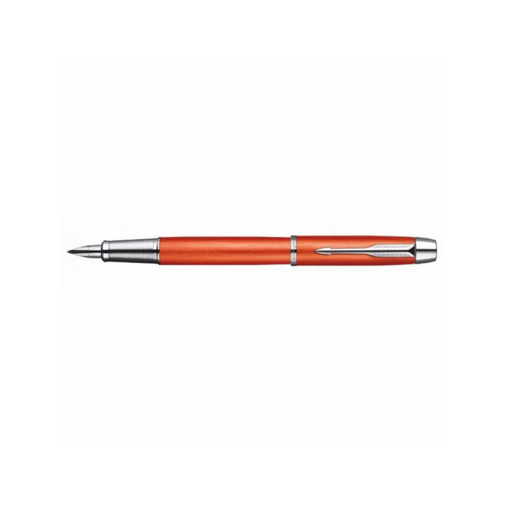 Parker IM Premium Fountain Pen - Big Red with Chrome Trims — nib close-up