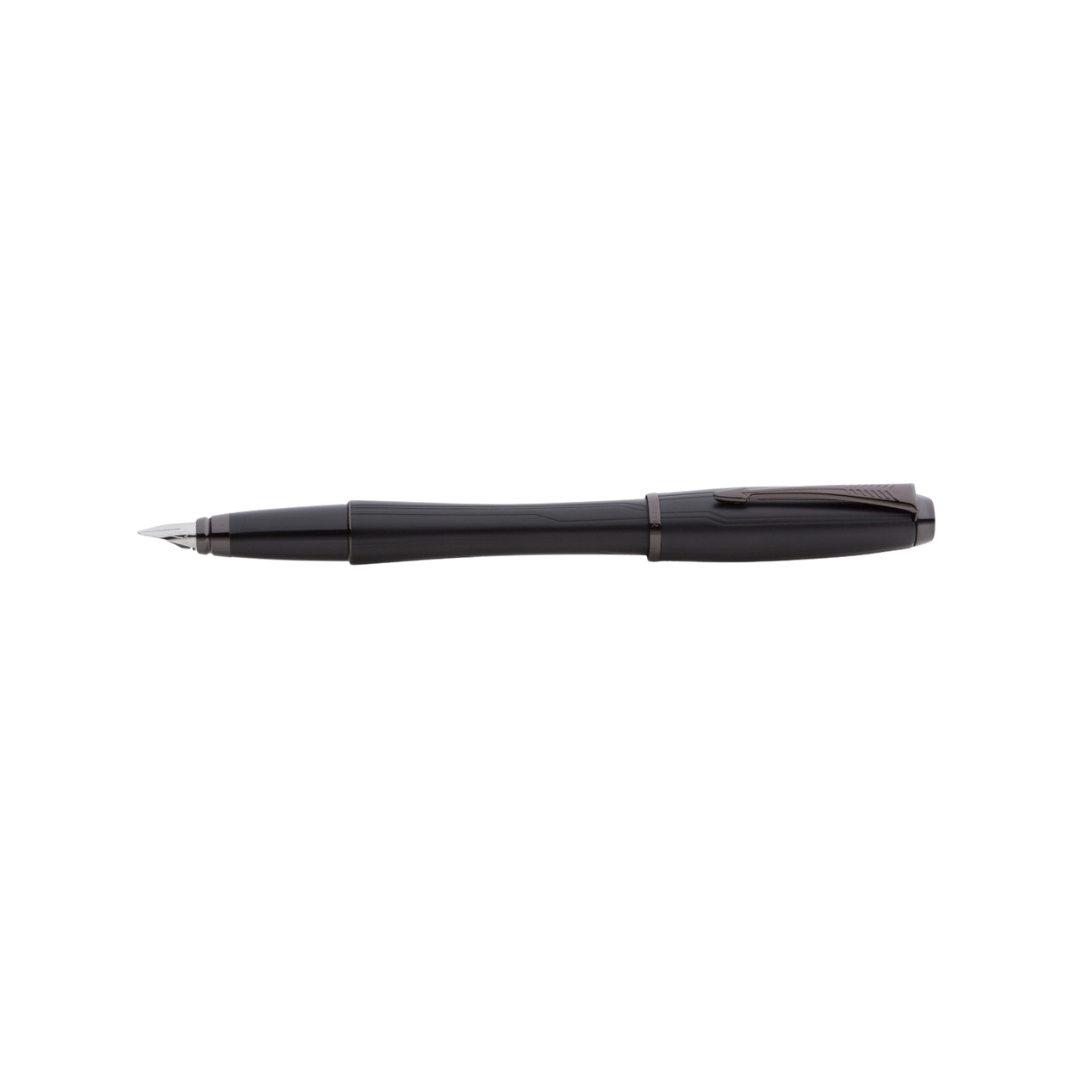 Parker Urban Premium Fountain Pen - Matte Black with Polished Black Trims — nib close-up