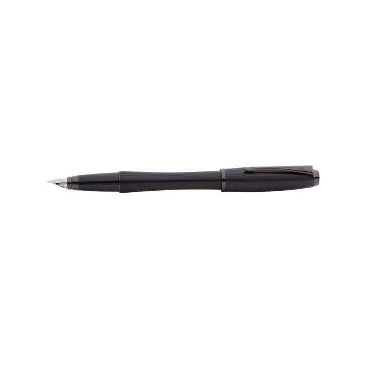 Parker Urban Premium Fountain Pen - Matte Black with Polished Black Trims — nib close-up