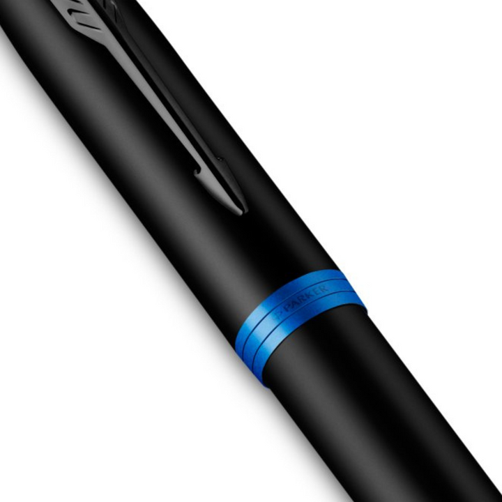 Parker IM PROFESSIONAL Vibrant Ring BT Fountain Pen Marine Blue — engraving example