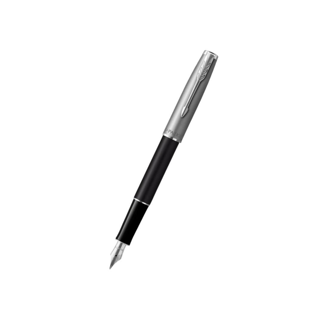 Parker Sonnet Essentials Fountain Pen Black CT in Medium — Parker fountain pen — precision nib writing instrument, at Cityluxe Singapore stationery store