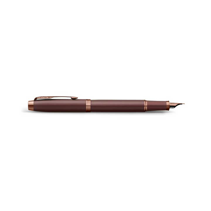 Parker IM PROFESSIONAL Fountain Pen - Monochrome Burgundy — flat lay