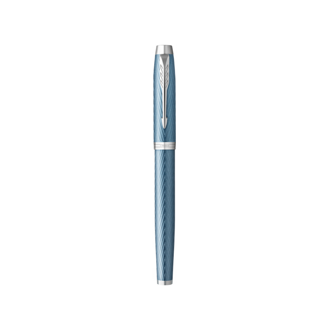 Parker IM Premium Fountain Pen - Blue with Chrome Trims — nib close-up