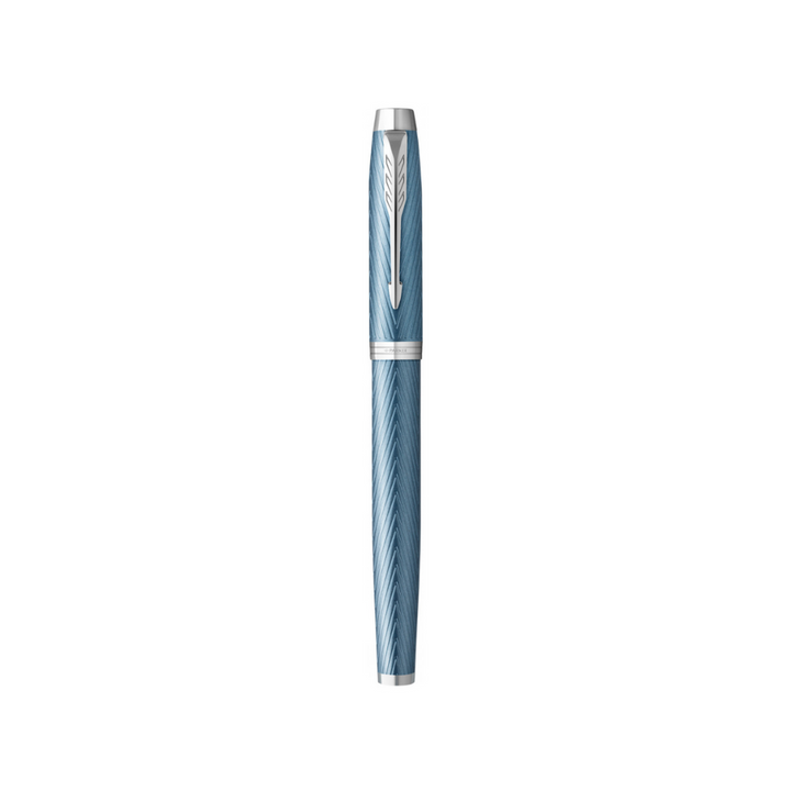 Parker IM Premium Fountain Pen - Blue with Chrome Trims — nib close-up