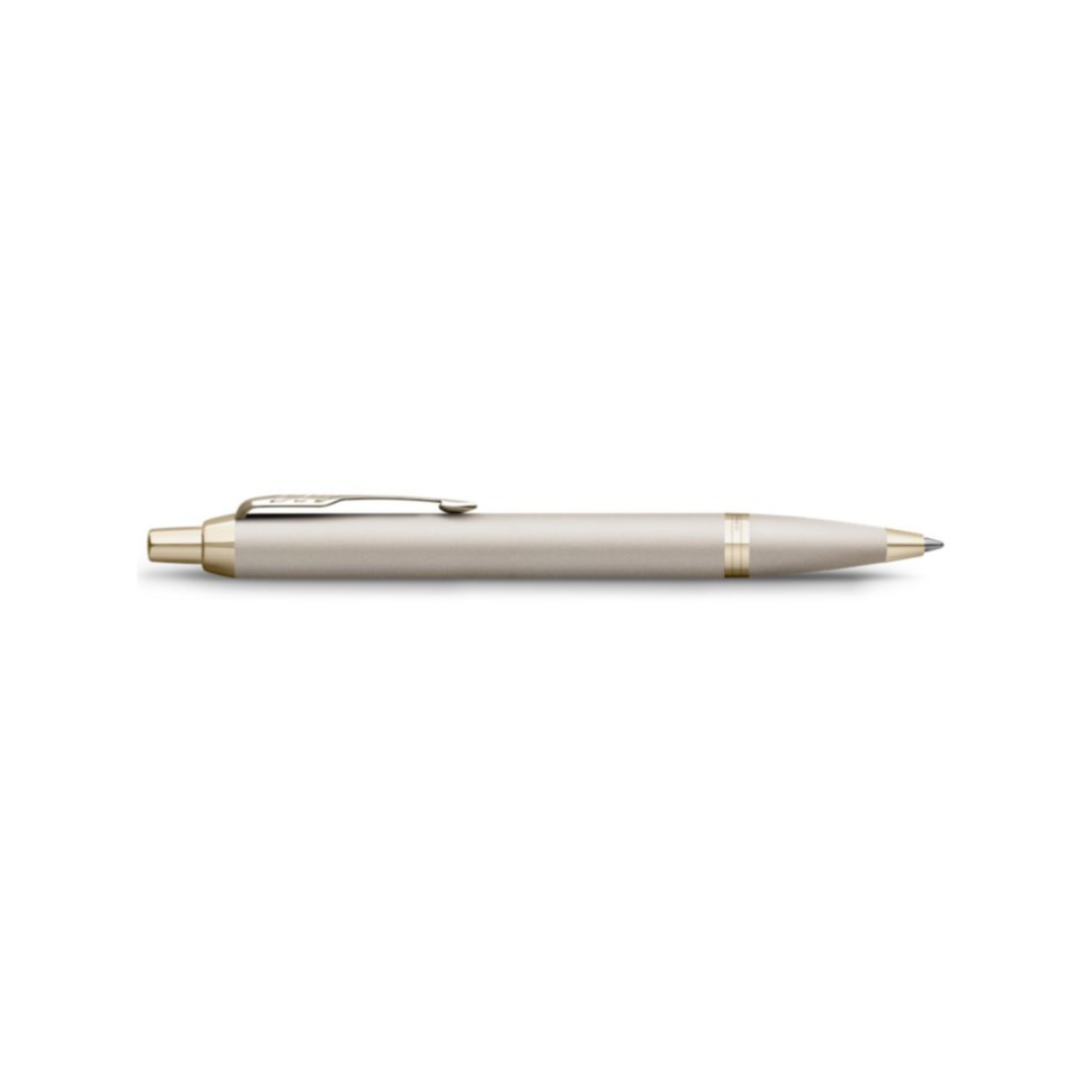 Parker IM PROFESSIONAL Ballpoint Pen in Monochrome Champagne — Parker ballpoint pen — reliable smooth-writing everyday pen, at Cityluxe Singapore